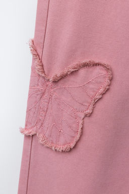 WIDE-LEG JEANS WITH EMBROIDERED BUTTERFLIES - Zara фото 3