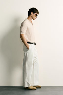 POLO PUNTO REGULAR FIT CREMALLERA / Crudo / Beige - Zara фото 4