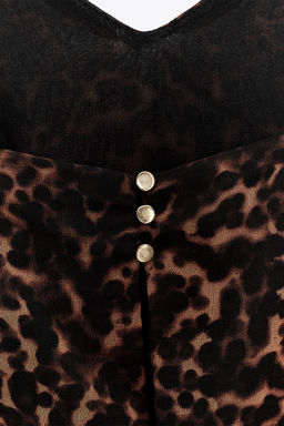ANIMAL PRINT MIDI DRESS - Zara фото 18