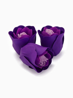 Набор мыльных роз в коробке 16 штук, фиолетово-белые - SB BEAUTY фото 7