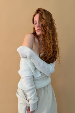 Блуза женская ИЗГИБ127/02/Молочный - M&G all natural фото 13