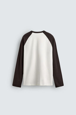 COLOUR BLOCK RAGLAN SLEEVE T-SHIRT - Zara фото 8