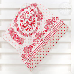 Полотенце кухонное рогожка 48х62см "Вятка", 171г/м2, хлопок 100%, комплект 3шт, "Домашняя мода" (Россия)