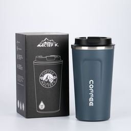 Термокружка Мастер К Original, 500 мл, сохраняет тепло 10 ч, нержавеющая сталь, пластик, синяя