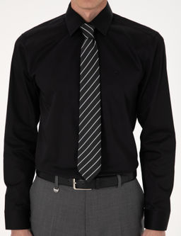 Siyah Slim Fit Uzun Kollu Basic G_mlek - Pierre cardin фото 14