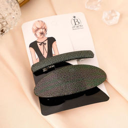 Цена за 6 шт. Заколка - автомат для волос «Чёрная лава», набор 2 шт.: 9 см, 7.5 см