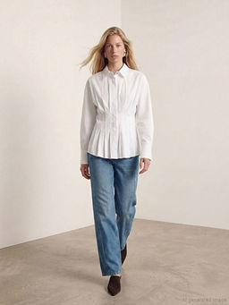 Kad?n Pileli Peplum G?mlek