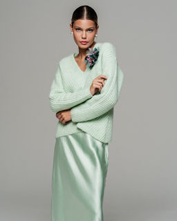 Объемная брошь из органзы - Sahar art lab фото 3