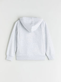 Uzun Kollu K?z ?ocuk Kal?n Fermuarl? Sweatshirt