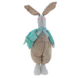Игрушка набивная "Заяц/Зайка", L17 W12 H49/46 см, 2в.