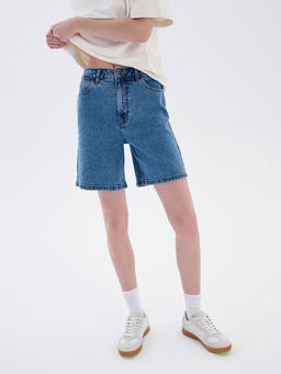 CONTE CON-643 Джинсовые шорты с высокой посадкой blue