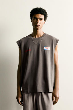 CAMISETA TANK ESTAMPADOS PARCHE / Carb?n - Zara фото 2