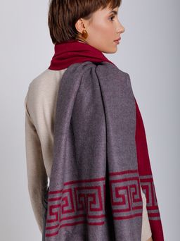 В составе шерсть и кашемир! теплый двусторонний палантин - Tantino фото 6