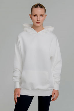 Арт. 15102  Худи женское оверсайз 44-52 (5 шт) Цвет:молочный