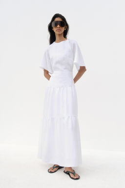 Vestido escalonado con lazada - H&m фото 2