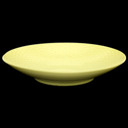 "ДМ" Блюдо фарфоровое "Плетенка-колор" д205мм, h35мм, желтый (Китай)