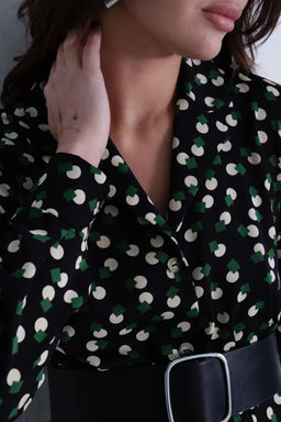 Платье-рубашка с английским воротником принт - Martichelli фото 184