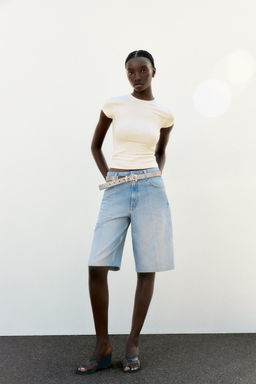 SLIM FIT SHORT SLEEVE T-SHIRT - Zara фото 12
