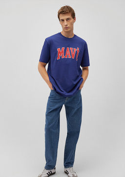 Mavi Logo Bask?l? Mavi Tisort