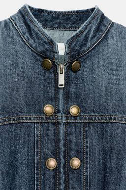 CHAQUETA DENIM TRF TRABILLAS BOTONES / Marino - Zara фото 7