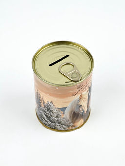 Цена за 2 шт. Копилка банка новогодняя, металл «Зима подарит», 7.5×9.5 см