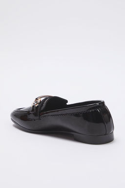 Trendyol Shoes Siyah Metal Aksesuar Detayl? Rugan Ekstra Rahat Kad?n Loafer Ayakkab? TAKSS25LA00015 - Trendyolmilla фото 11