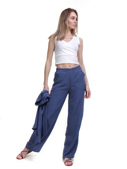 БРЮКИ БЮ156 СИНИЕ - Assana фото 2