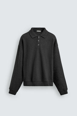 TEXTURED POLO SWEATSHIRT - Zara фото 7