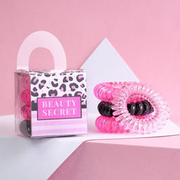 Резинки для волос пружинки «Beauty secret» 4 шт, диам 3,5 см