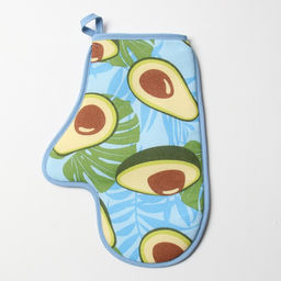 Набор кухонный Авокадо 224 (варежка+прихватка), синий, хл, рогожка - Domovita фото 2