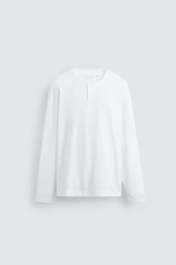 BUTTON NECK T-SHIRT - Zara фото 7