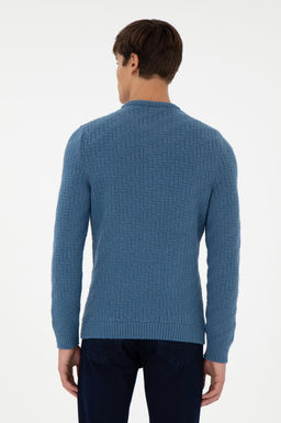 Erkek Slim Fit Bisiklet Yaka Saks Kazak - U.s. polo assn фото 5