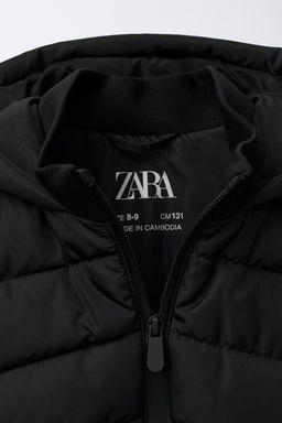 NEOPRENE-EFFECT SLEEVE PADDED JACKET - Zara фото 7