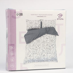 Постельное бельё Этель евро Magnolia, 200 х217 см, 220х240 см, 50х70 см -2 шт, мако-сатин 114г/м2  фото 7