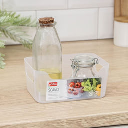 Цена за 2 шт. Ящик для хранения без крышки Scandi, 1.2 л, 17×12×7.5 см, прозрачный