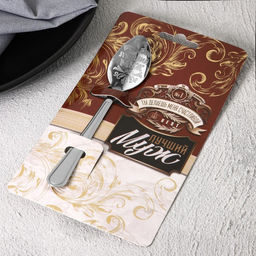 Цена за 3 шт. Ложка чайная с гравировкой Лучший муж, h=14 см