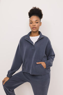 DeFactoFit Спортивная толстовка Oversize премиум-класса с высоким воротником  фото 11