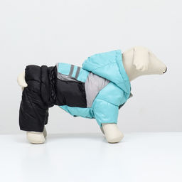 Комбинезон Анорак светоотражающий, размер 10 (ДС 25, ОГ 34, ОШ 24 см), чёрно-голубой - Simaland фото 2