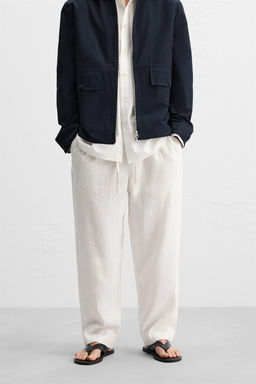 ZARA %100 KETEN ELAST?K BELL? PANTOLON  фото 2