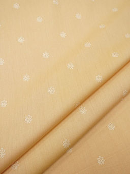 Сатин Луговые просторы - редкие цветочки, цв.абрикосовый нектар, ш.2.35м, хлопок-100% - Купава фото 4