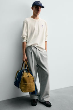 CHAMPION ® X ZARA LONG SLEEVE PATCH T-SHIRT фото 14