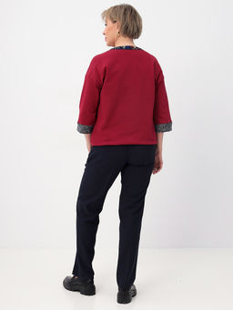 Свитшот женский KATHARINA KROSS KK-SK-001P-бордовый  фото 4