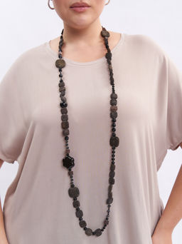 Бусы Абигель из лавы JBU002BLK