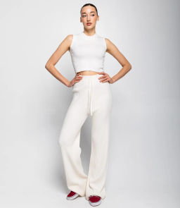 Брюки #КТ30600, молочный