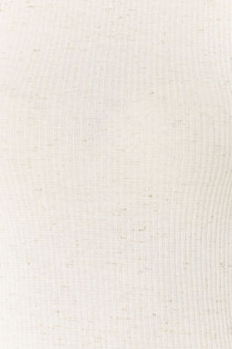 Ekru Ketenli Fitted/Vucuda Oturan Fitilli Esnek Orme Bluz TWOSS24BZ00566 - Trendyolmilla фото 4