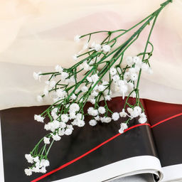 Цена за 2 шт. Цветы искусственные «Ветка гипсофилы», 1×53 см, белые