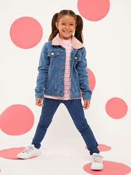 Beli Lastikli Basic K?z ?ocuk Jean Pantolon