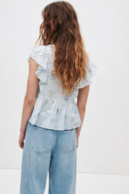 Frill-trimmed cotton top - H&m фото 7