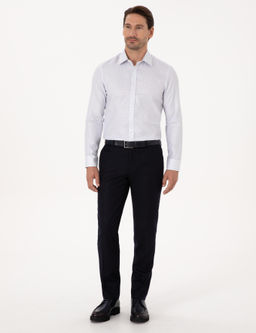 Beyaz Slim Fit %100 Pamuk Kareli G_mlek - Cacharel фото 4