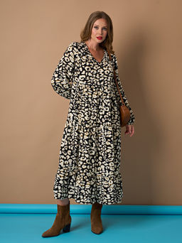 Платье 0060-23а черный с коричневым - Aquarell фото 13